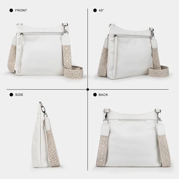 Woman’s Elegant White Crossbody Bag - Picture 5 of 6